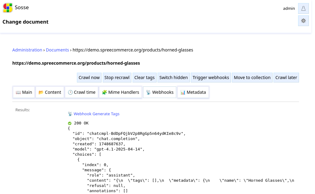 Screenshot showing tag-based detection