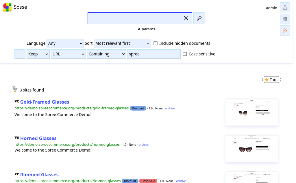 Screenshot showing tag-based detection