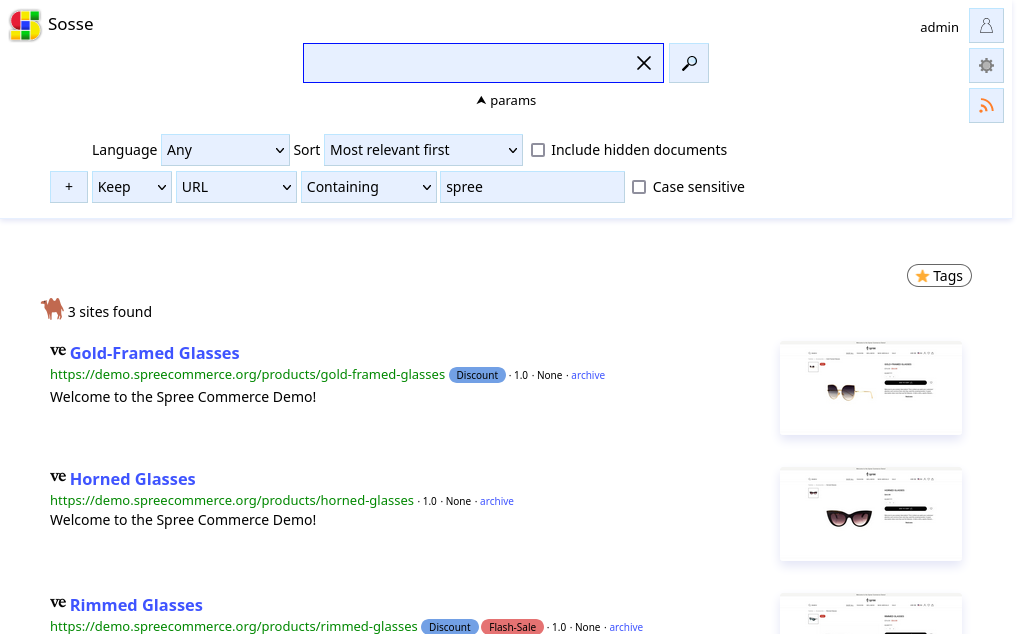 Screenshot showing tag-based detection